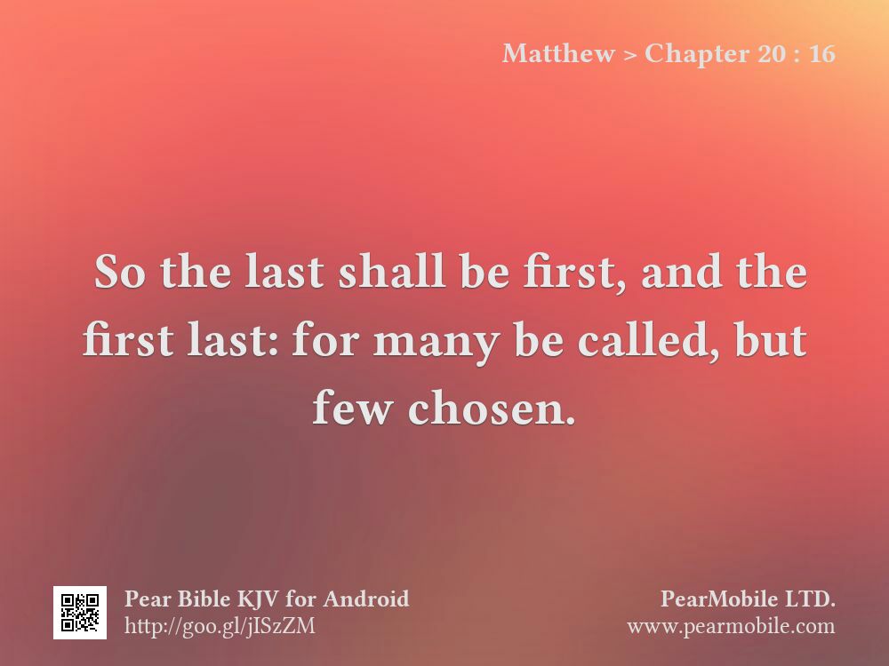 Matthew, Chapter 20:16